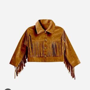 Rylee and cru 2/3 suede fringe jacket